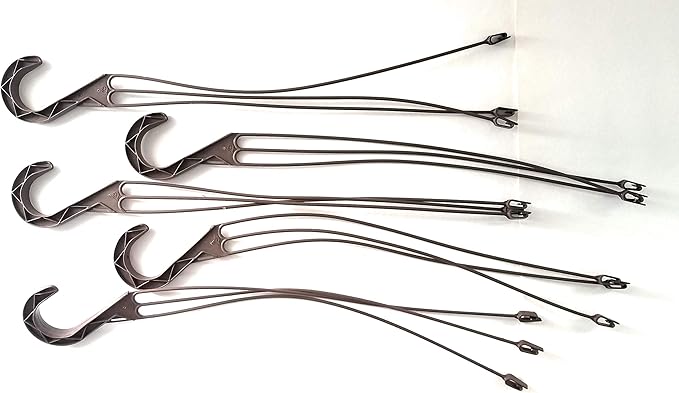 Replacement 3 Strand Plastic Hangers for 10" Hanging Baskets - Set of 5 (Brown)