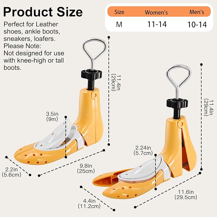 Shoe Stretcher Women Men, Boot Stretcher for Wide Feet, Shoe Tree Adjustable Boot Widener Expander (1 Pcs Not a Pair)