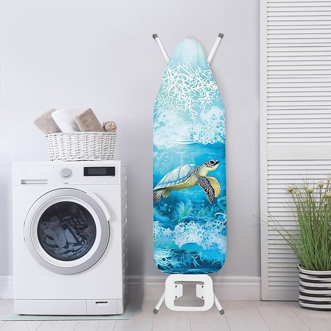 Ironing Board Cover Resist Scorching Table Top Ironing Board Cover Stain Resistant Ironing Accessories Extra Wide Ironing Board Cover - Snow Turtle