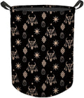 Western Aztec Bull Skull Laundry Basket, Toybox for Boys Girls Room, Western Laundry Basket Hamper Waterproof Collapsible Clothes Toys Storage Bin Organizer for Bedroom Bathroom Kids Room Dorm
