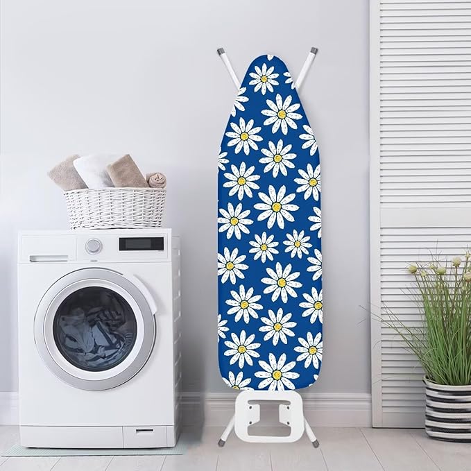 Ironing Board Covers,Standard Ironing Board Cover,Floral Ironing Board Cover,Daisy Ironing Board Cover,Daisy Print Blue Medium