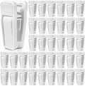 40 Pcs Plastic Baby Hanger Clips Slim-line Finger Clips Set for Clothes Hanger Velvet Hanger (White)