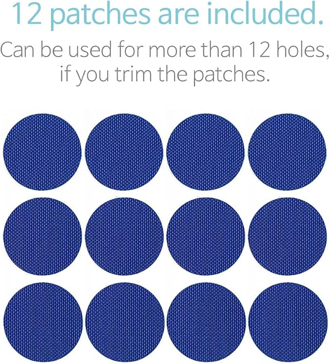 Circle Shape Shoe Hole Prevention Repair Patches/Inserts for 12 Holes (Blue)