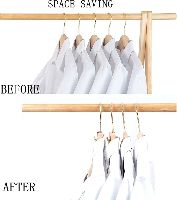 Clothes Hanger 36Pcs Connector Hooks Stable Hanger Rose Gold Metal Outfit Hangers Extender Clips Mini Cascading Hangers Hooks