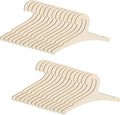 30 Pcs Baby Hangers, 9 x 4.7 Inch Baby Clothes Hangers Cute Non Slip Kids Wooden Hanger for Babies, Toddlers and Children's Coats, Dresses, Pants and Jackets (Wood Color)