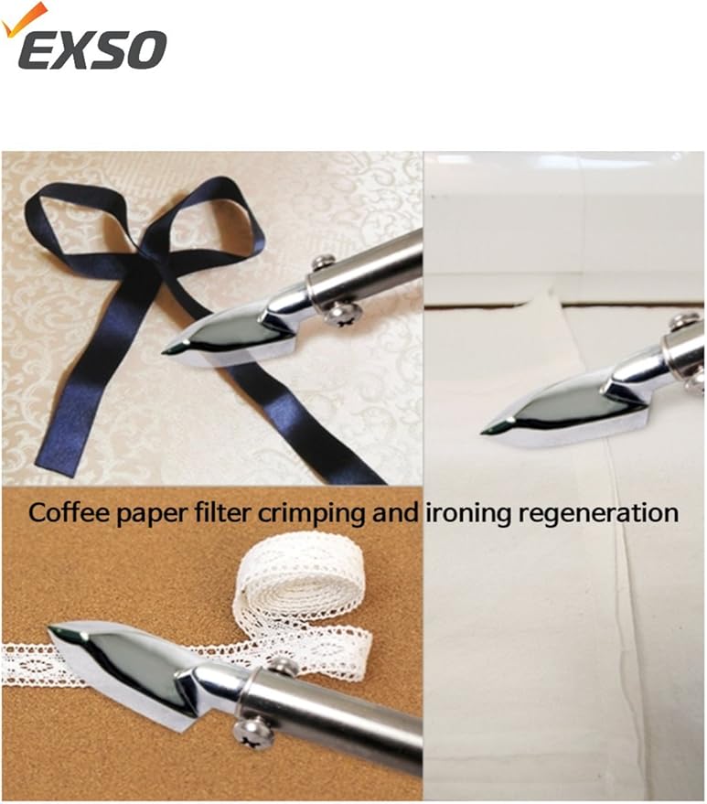 EXSO RIGID MINI IRON for smoothing filament, pet clothes, tape bonding, sneaker silicone, clothes silicone, coffee paper filter crimping.