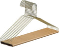10 Pcs Dry Cleaner Hangers with Tubes - 16" Wire Hangers Bulk for Pants Caped Suit & Strut Home or Dry Cleaners (Brown)