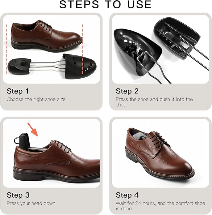 JJDPARTS 2 Pairs Shoe Tree for Sneakers & Shoes Shoe Trees Stretcher Shaper for Men & Women,Black