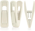 Velvet Hanger Clips 30 Pack – Non Slip Finger Flocked Clips for Thin Velvet Hangers, Strong Clothes Pins for Pants, Skirts, Trousers, Dresses(Beige)