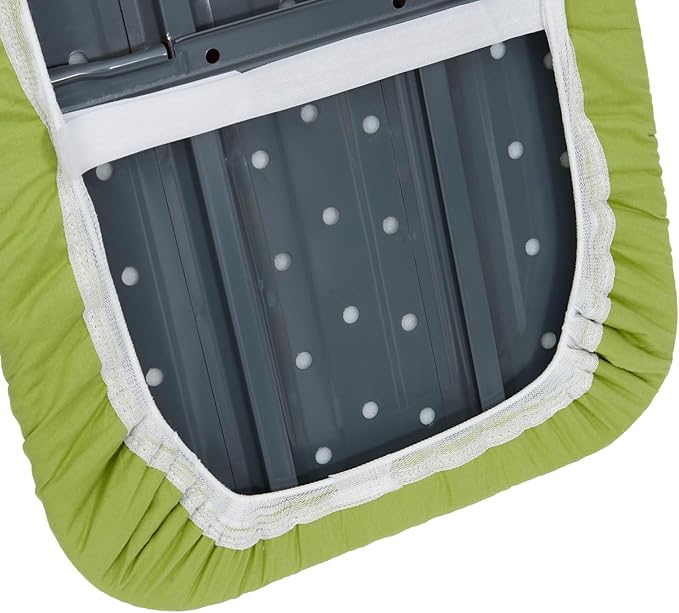 Ironing Board Cover and Pad (Sage Green), 100% Cotton with Premium Polyester Padding by Seymour Home Products; Fits Full Size Board | Stain and Scorch Resistant; Elastic Edge | Laundry Accessories