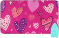 Ironing Mat Portable Ironing Pad Ironing Blanket for Table Top Heat Resistance Double-Side Using Travel Large 47.2 x 27.6 Inch Foldable Lightweight Hot Pink Doodle Hearts Stars Valentines