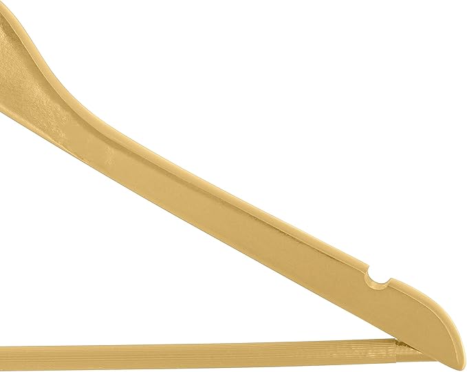 Simplify 3 Pack Natural Wood Hangers | Rolling Crossbar | Prevents Creasing & Wrinkles | Good for Coats | Dresses | Pants and Shirts