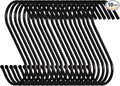 10 Pack 3.5 inch Heavy Duty S Hooks for Plants, Outdoor, Light, Cup, Large Hangers - Black