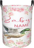 Personalized Mallard Duck Laundry Basket For Baby Kids Boys Girls Adult Custom Hamper Basket With Name For Bathroom Bedrooms Collapsible Baby Laundry Basket, Dirty Clothes Hamper With Handles