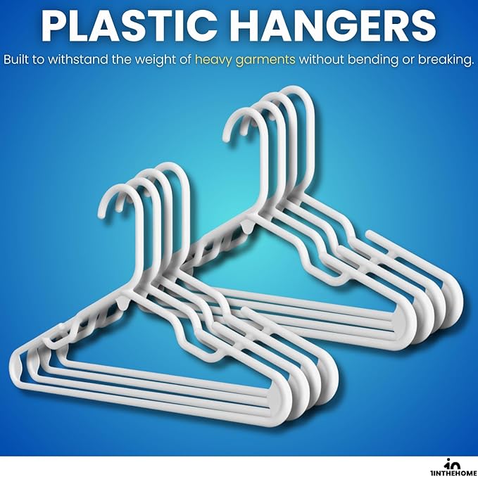 White Nursery Hangers 30 Pack for Baby, Toddler, Kids, Children (30 Pack)