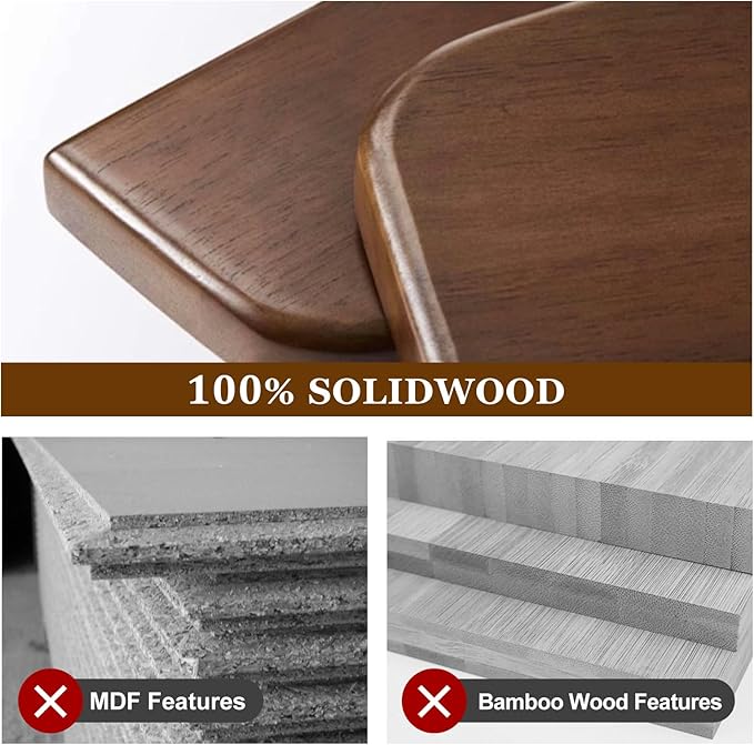 Solid Wood Clothing Rack with 4 Shelves Storage and 5 Wooden Hooks Clothes Rack,Multi-functional Coat Rack for Clothes, Shoes, Bags, Coat rack for Bedroom Entryway Living Room Hotel,Walnut