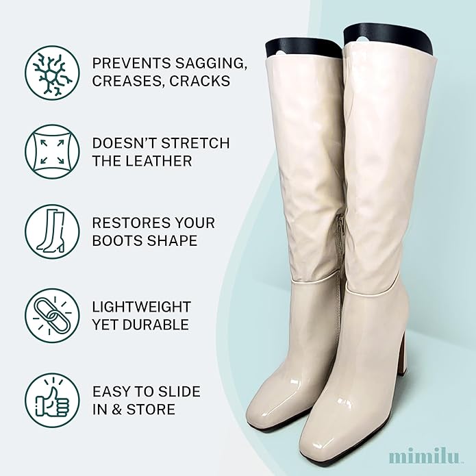 MIMILU 10 Pieces (5 Pairs) Boot Shaper Form Inserts. Stand Up Shape Holder For All Types Of Boots