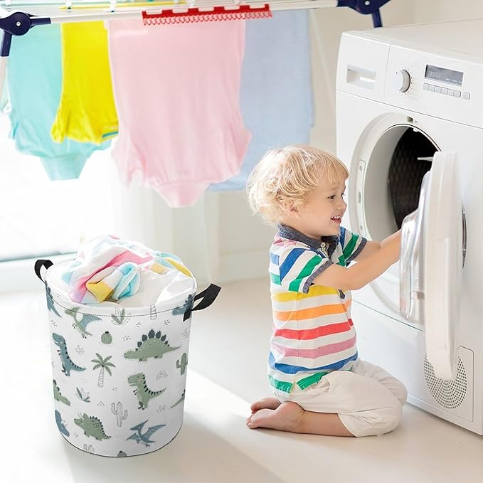 Cute Dinosaur Laundry Basket Palm Boys Hamper Clothes Hamper Toy Storage Bin Dinosaur Room Decor for Boys