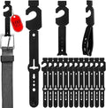 Geelin 100 Pack Belt Hanger Black Plastic Belt Hangers, Tie Hangers Bulk for Men, Closet Organizers, Storage, Retail