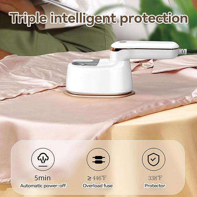 Portable Steamer Iron, 1100W High-Power Household Small Ironing Machine, 2-In-1 Travel Essential Steam Iron, 15S Preheating, 125ML Water Tank, Suitable for Home, Travel, Dormitory & Office Use (White)