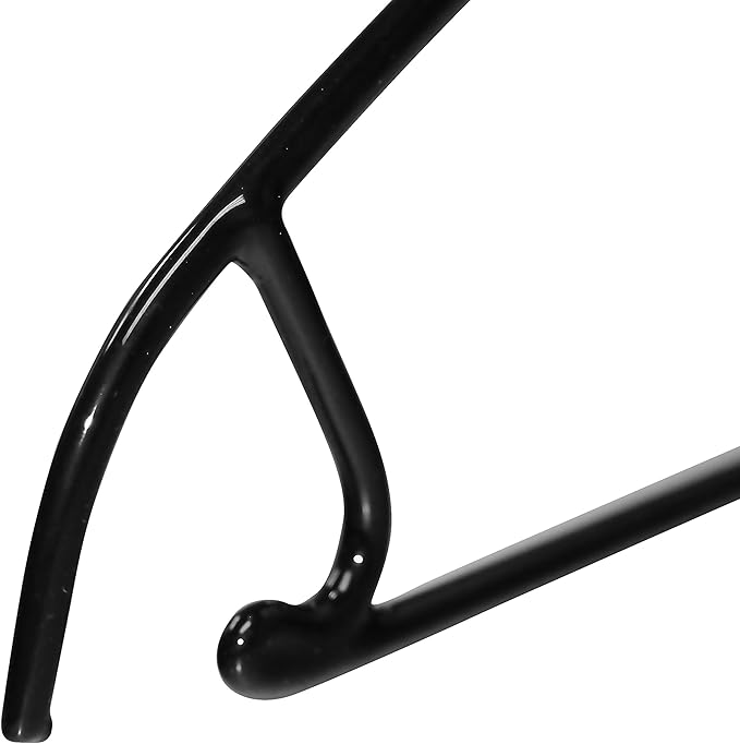 MAWA Clothes Reston Lloyd Silhouette Ultra-Thin Series, Non-Slip Space Saving Shirt Hanger with Pant Bar & Skirt Hooks, Style 42/FTU, Pack of 2, Black, 2 Count (13312M)