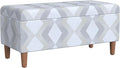 HomePop Malmo Decorative Storage Bench -Natural Woven Geo