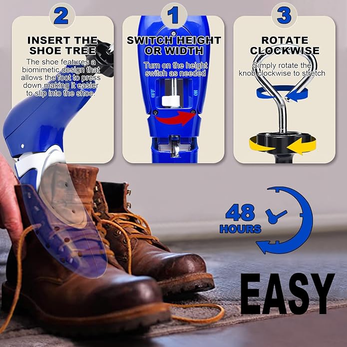 Shoe Stretcher Men Women, Boot Stretcher for Wide Feets Adjustable Shoe Tree Boot Widener Expander