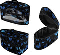 Fantasy Blue Butterfly Print Steam Iron Case Portable Travel Iron Organizer Handheld Steamer Holder with Handle Waterproof Travel Case Iron Accessories, Case Only