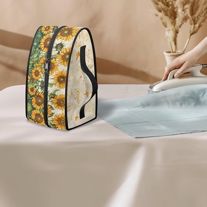 Sunflower Butterfly Note Iron Storage Case Compatible with Most Iron Colorful Wear-resistant Clothes Iron Storage Case for Travel or Storage