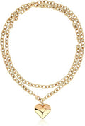 Chunky Gold Necklace for Women Gold Evil Eye Cowboy Pendant Necklace Dainty Paperclip Chain Vintage Luck Amulet Choker Necklaces Celestial Jewelry Gift