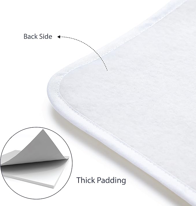 Encasa XO Ironing Mat/Pad (Small 28"x20") with 3mm Padding & Silicone Iron Rest for Steam Pressing on Tabletop or Bed - Heat Resistant, Portable, Quilting & Travel Blanket - Black Arrow