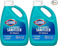 Clorox Laundry Sanitizer, 0% Bleach, Color Safe, Clean Linen, 80 Fl oz, Pack of 2 (Pack May Vary)
