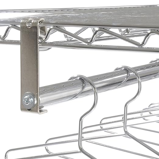 Nexel Coat Rack Rod Kit, 48"W, Chrome Finish