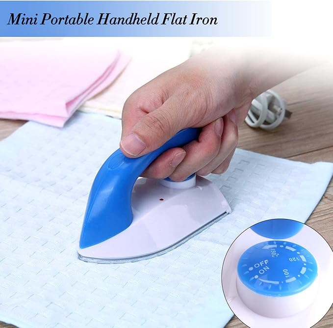 Portable Handheld Mini Clothes Iron Temperature Control for Household Travel Use Handheld Travel Clothes Portable steam Soleplate special electrostatic anti dust clothes travel