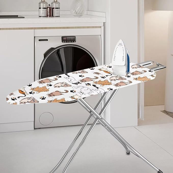Iron Board Cover Standard Size,Ironing Board Cover,Cat Print Ironing Board Cover,Cover for Ironing Board,Cute Cat Full Print XX-Large