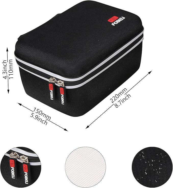 FBLFOBELI Hard Travel Case for Newbealer/for Sunbeam Hot-2-Trot/for Oliso M3Pro M2 Mini Travel Iron/for Polardo Portable Travel Garment Steamer, Also fits for Vicks Sinus Inhaler, Case Only