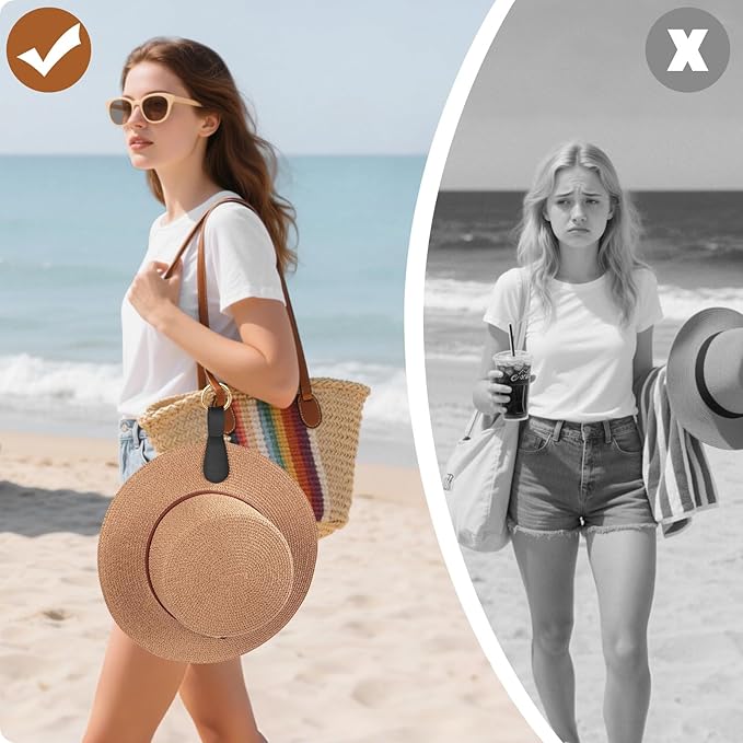 Magnetic Hat Clip 1-Pack - The Black Hat Clip for Travel on Bag, Magnetic Hat Rack for Bag, and Secure Hats Holder for Travel on Caps & Beach Hats, Vacation Essentials