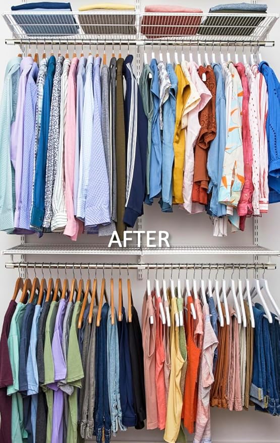 Roomedys® Spacing Tape for Hangers, Hanger Spacer, Clothes Divider, Closet Organizer, Perfectly Spaces Hangers & Clothing for Adults, Teens & Kids, Customizable - Clear - 6ft to Organize 102 Items