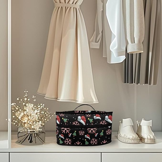 Iron Portable Storage Bag with Zipper Handle Fits Outing Lightweight Reusable Clothes Iron Storage Case for Travel or Storage, Christmas Hat Tree