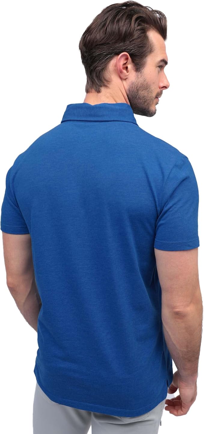 INTO THE AM Polo Shirts for Men - Slim Fit Short Sleeve Collared Shirt S - 4XL Fitted Collar Polos for Work
