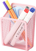 Magnetic Pencil Holder,Mesh Stainless Steel Pen Basket, Metal Writing Utensil Storage Organizer for Whiteboard,Blackboard,Kitchen, Locker, Home, or Office