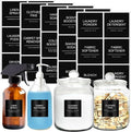 Minimalist Laundry Room Labels，30 Matte Waterproof Labels for Jars Spray Bottles and Detergent Dispensers, Preprinted Laundry Room Organization Labels Set(Black), Large, TCD-87
