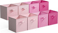 GRANNY SAYS 11 Inch Cube Storage Bins, Cube Storage Organizer, Fabric Collapsible Storage Bins with Handle, Storage Cubes for Shelves, Closet, Pink Gradient, 8-Pack
