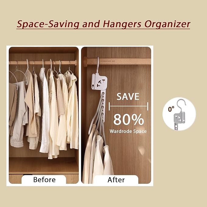 Travel Folding Drying Rack for Clothes with 5 Travel Hangers with Clips, Over The Door Hanger Hook, Storage Bag, Lightweight, Small-Size, Space-Saving for Laundry, Dorm, RV, Hotel