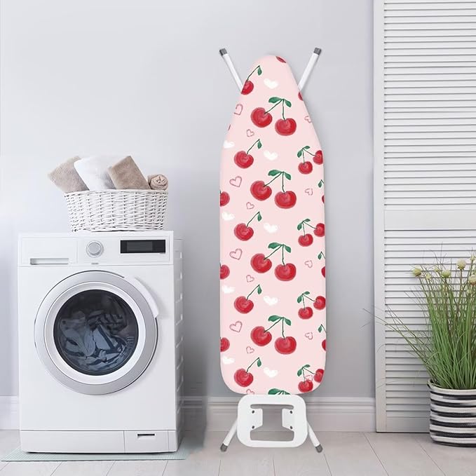 Cherry Ironing Board Cover Thick Table Top Ironing Board Cover Easy to Install Soft Ironing Board Protector Extra Wide Ironing Pad 54x15 inches