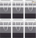 Foaincore 6 Pieces 75 L Laundry Hamper Basket Organizer Large Laundry Bag Bulk Waterproof Collapsible Clothe Storage with Handles for Dorm Room Bedroom Towels (Black Gray)