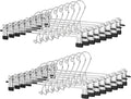 Pants Hangers with Slip Clips 16 Pack Skirt Shorts Space Saving Metal Hanger