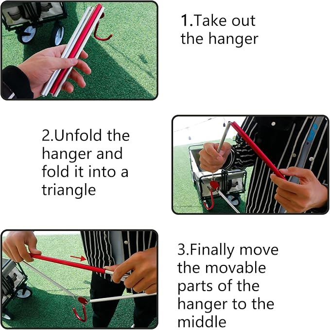 Aluminum Foldable Hangers for Travel 3 Pack, Light and Portable for Suitcase, Coat, Business Trip, Caravan, Hotel - Silver