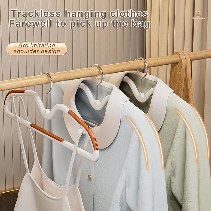 Coat Hangers for Closet, Coat Hangers for Shirt Pants Coats Dresses Skirts Suits Jackets, Sturdy Durable Non Slip Design Hangers for Clothes with 360 Degree Rotatable Hook, Shirt Hangers,10pack,Orange