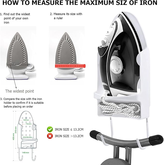 Wall Mounted Ironing Board Rack Electric Iron Holder Household Bathroom Shelf